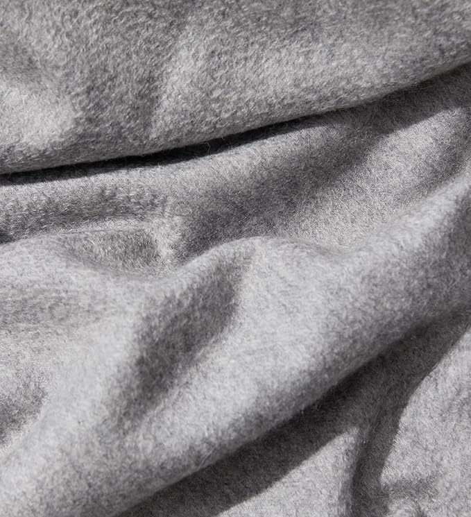 State Cashmere Home Throw Blanket with Decorative Fringe 100% Pure Cashmere Ultra Soft Accent Blanket for Couch, Sofa & Bed (Pale Charcoal, 60"x50")