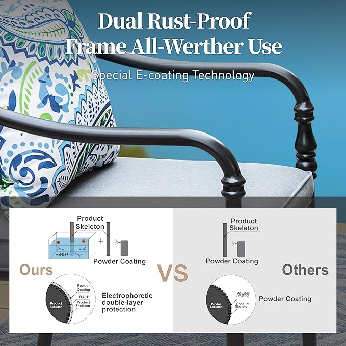 Patio Table and Chairs Set of 8, All-Weather Breathable Metal Mesh Patio Chair with Gourd-Shaped Armrests, 83x39 Rectangle Table with Umbrella Hole, 9 Pcs Metal Frame Patio Dining Set