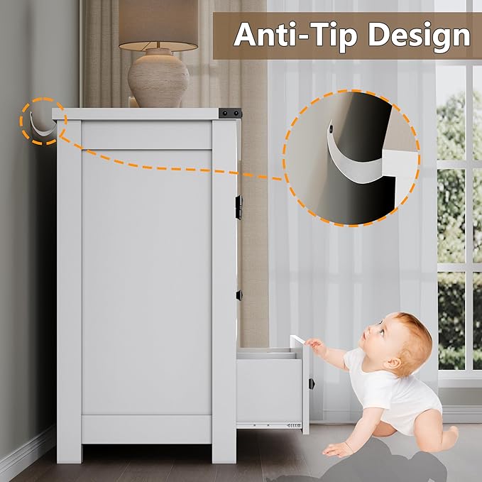 9-Drawer Dresser, Modern Wooden Storage Chest of Drawers, Dresser TV Stand, Wood Drawer Organizer with Metal Handles for Bedroom, Living Room, Hallway