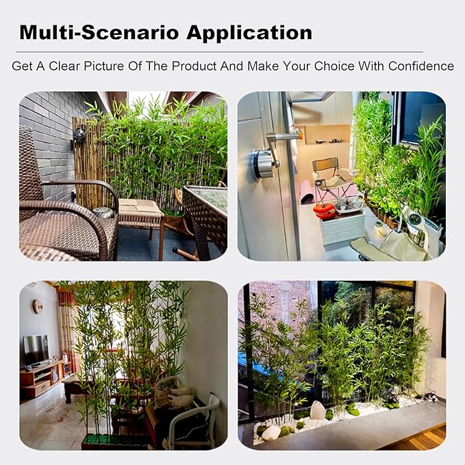 24-Pack 6.6ft Artificial Privacy Fence | Faux Plant with Realistic Silk Leaves for Indoor Decor & Outdoor Garden – UV-Protected, Waterproof Tall Screen Set