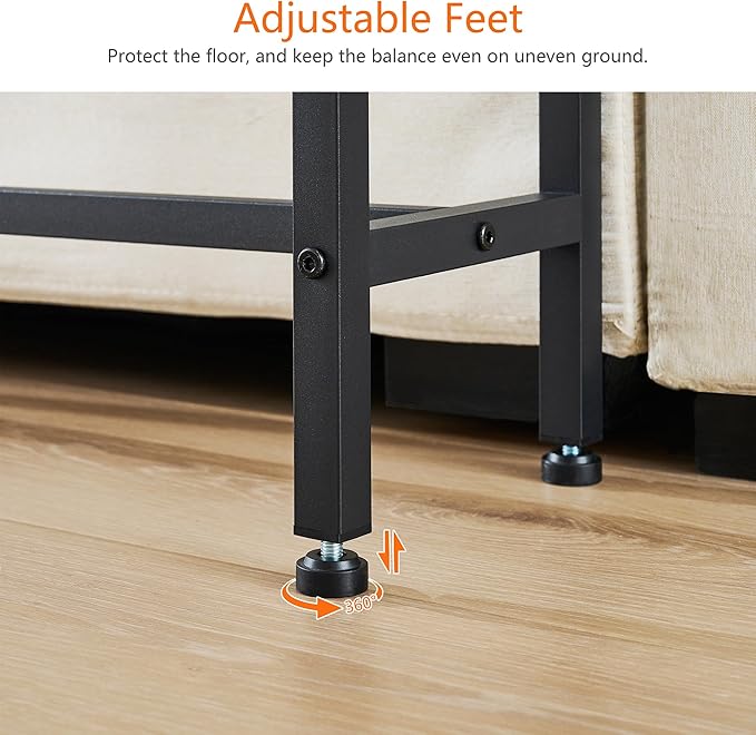 Console Table, 70” Narrow Sofa Table, Entryway Table, Industrial Sofa Table for Hallway, Living Room, Bedroom, Long Console Table,Rustic Brown