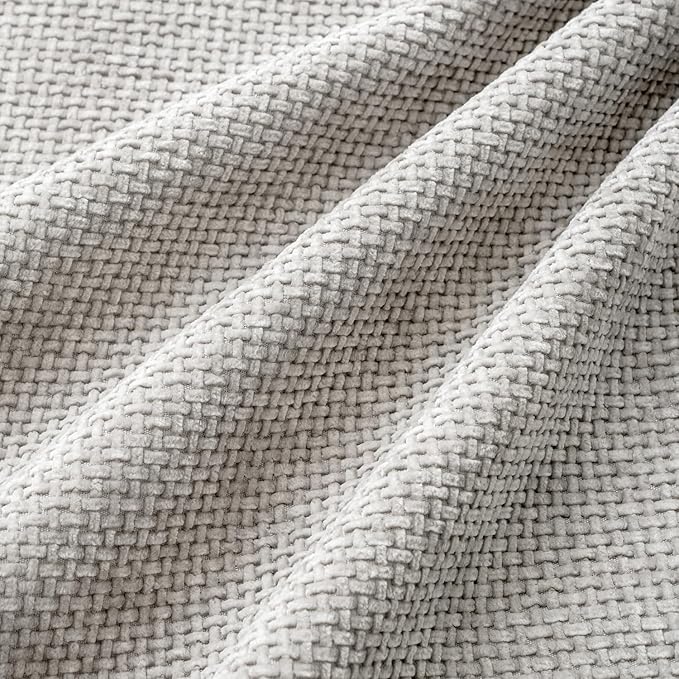 MIULEE Pack of 4 Couch Throw Pillow Covers 18x18 Inch Light Gray Soft Decorative Chenille Pillow Covers Farmhouse Accent Cushion Covers for Boho Home Decor Sofa Bedroom Living Room