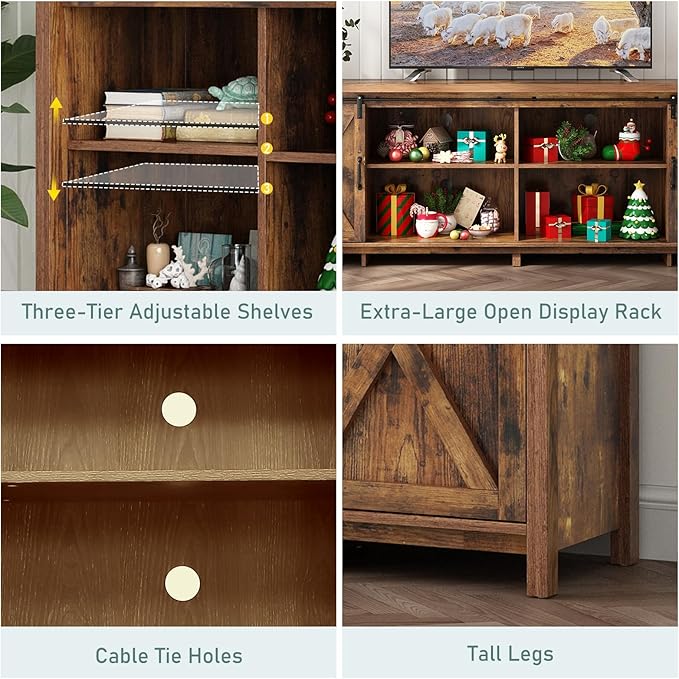 80 INCH Farmhouse TV Stands for 90inch TV