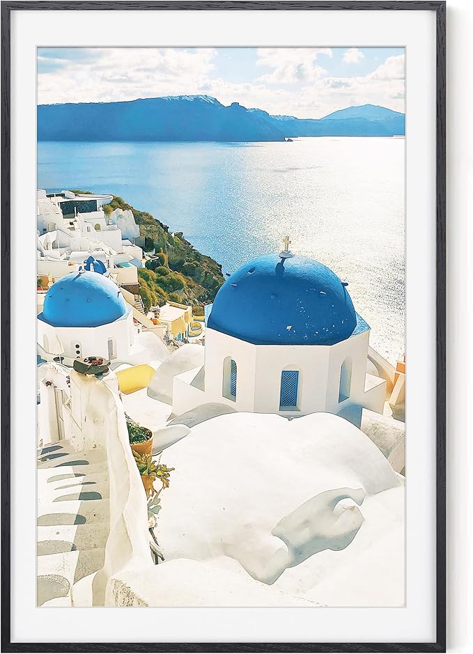 Axeman 27x40 Picture Frame with Mat for 24x36, Solid Oak Wood Poster Frame with Tempered Glass for Home Decor, Wooden 27''x40'' Minimalist Photo Frame Movie Poster Frame with Wall Hooks, Black