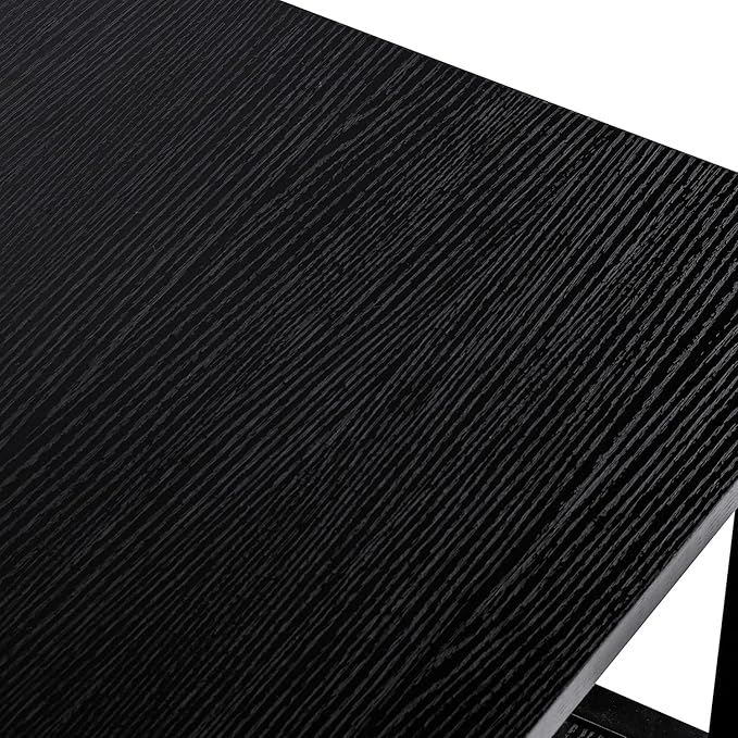 ChooChoo Mission Long Entryway Table with Drawer, Narrow Console Sofa Table with Storage, for Entryway, Living Room and Hallway, 47 Black