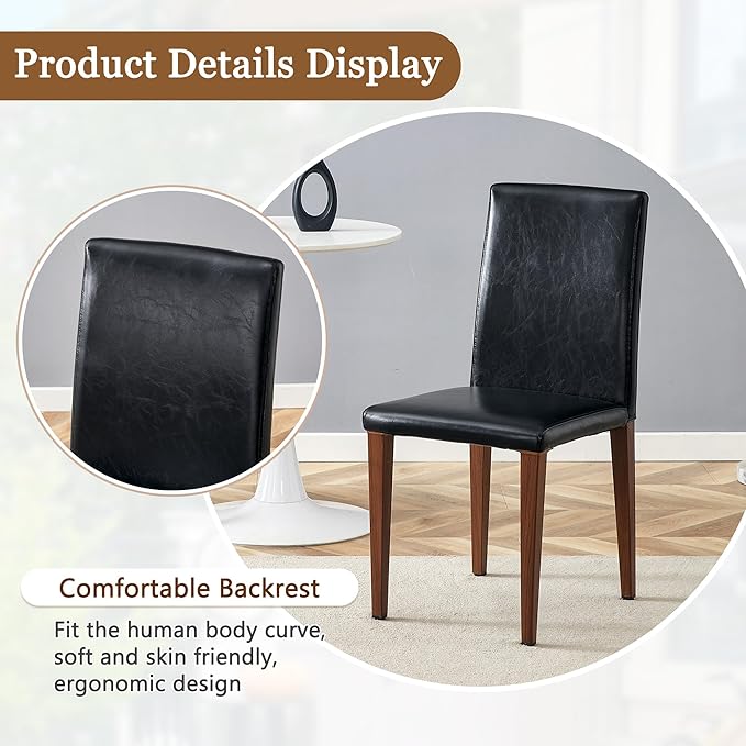 Glass Dining Table Set for 4, 63” Kitchen Table Set for 4, Modern Dining Room Table Set with Upholstered Chairs, Tempered Glass Tabletop with Y Shape Base
