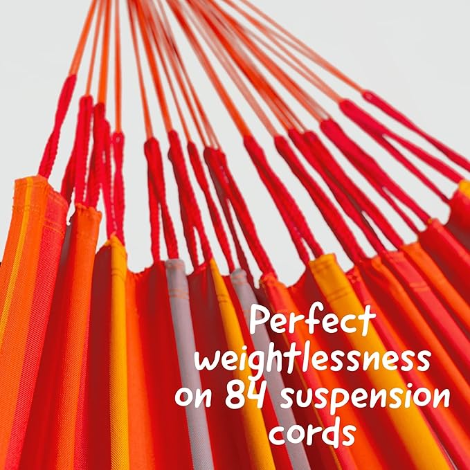 La Siesta® Large Double Brisa Classic Hammock & TreeMount, Trees Beams Posts Suspension Kit - Indoor Outdoor Hammock Swing, Weather Resistant, Toucan