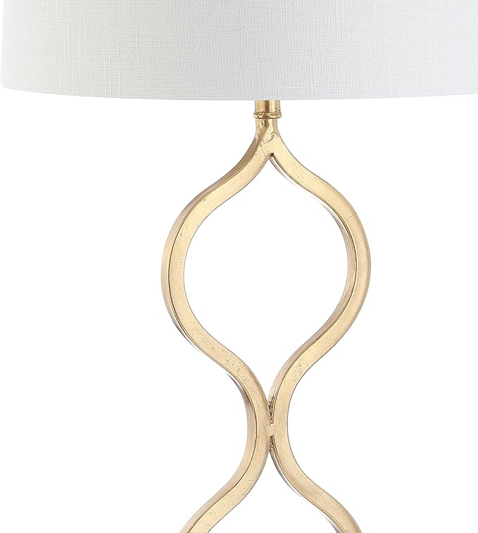 JONATHAN Y JYL3028A Levi 31.5" Metal/Crystal LED Table Lamp Contemporary Transitional Bedside Desk Nightstand Lamp for Bedroom Living Room Office College Bookcase LED Bulb Included, Gold Leaf