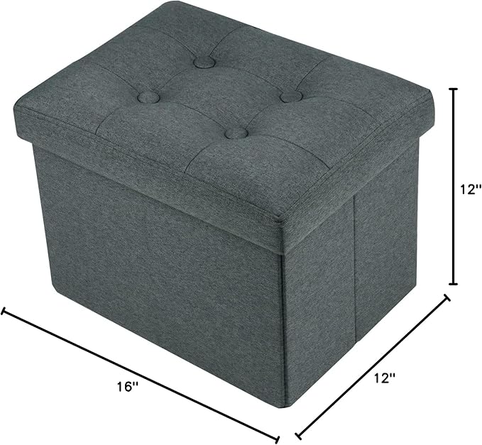Ottoman Storage Ottoman Foot Rest Stool Foldable Bench with Storage Student Dormitory Bedroom and Entryway 16 X 12 X 12