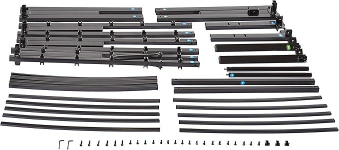 Amazon Basics Heavy Duty Non-Slip Bed Frame with Steel Slats, Easy Assembly - 18"H, (Queen), Black