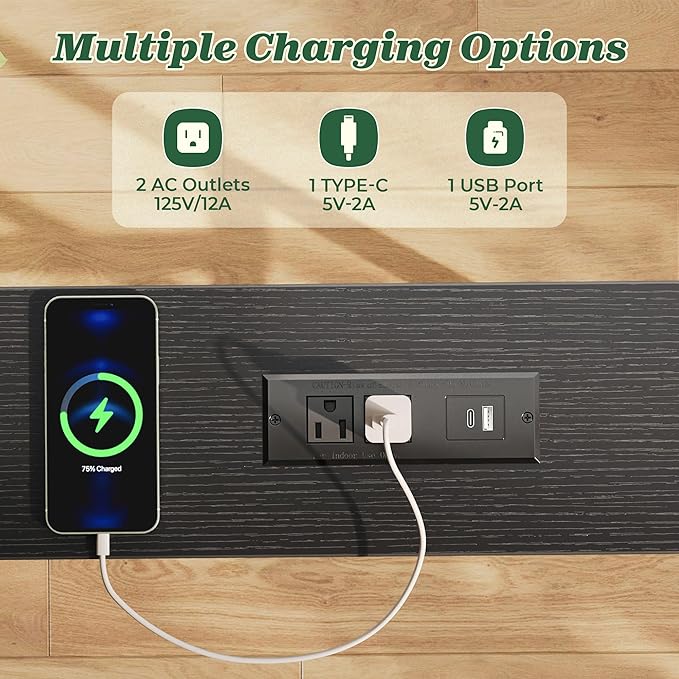 SUPERJARE 5.9 Inch Narrow Console Table with Outlet, Sofa Table Set of 2, Total Length 78'', Behind Couch Table, Long Entryway Tables with Charging Station, for Living Room, Hallway, Black