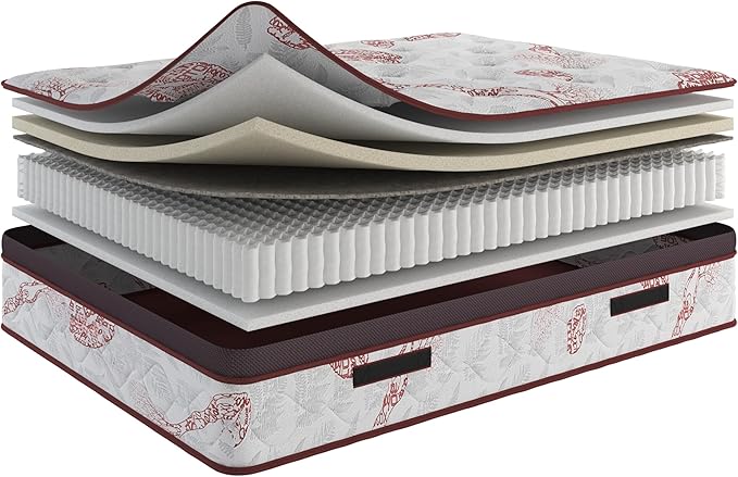 Ottomanson Full 13" Luxury I Eurotop Mattress, Medium-Firm Memory Foam Comfort - Made in USA - Premium Quilted Cover Mattress - Fiberglass-Free - Bed in a Box