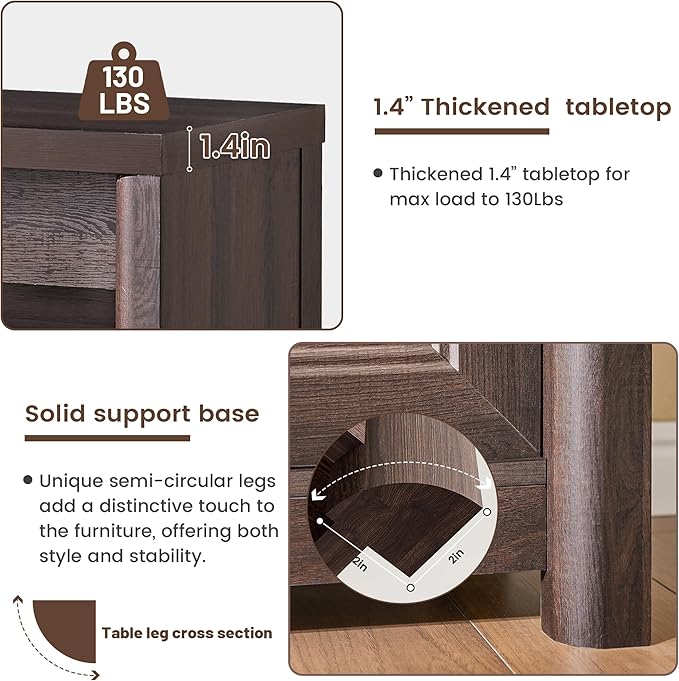 Farmhouse TV Stand for Living Room, Entertainment Center with Storage, Walnut TV Console for Bedroom, Media Storage Cabinet with Sliding Barn Doors & Adjustable Shelves, Fits 80 Inch TV, Rustic Wood