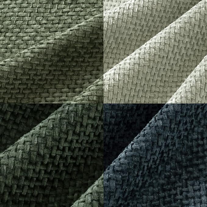 MIULEE Pack of 4 Couch Throw Pillow Covers 18x18 Inch Green Forest Soft Decorative Chenille Pillow Covers Farmhouse Accent Cushion Covers for Boho Home Decor Spring Sofa Bedroom Living Room