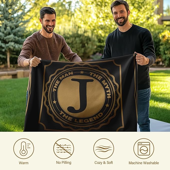 Happy Birthday Gifts for Men, Men Birthday Gifts for Fathers Day, Blanket for Man, Throw Blanket for Him, Creative Gift for Dad, Grandpa and Uncle, 50"x60"