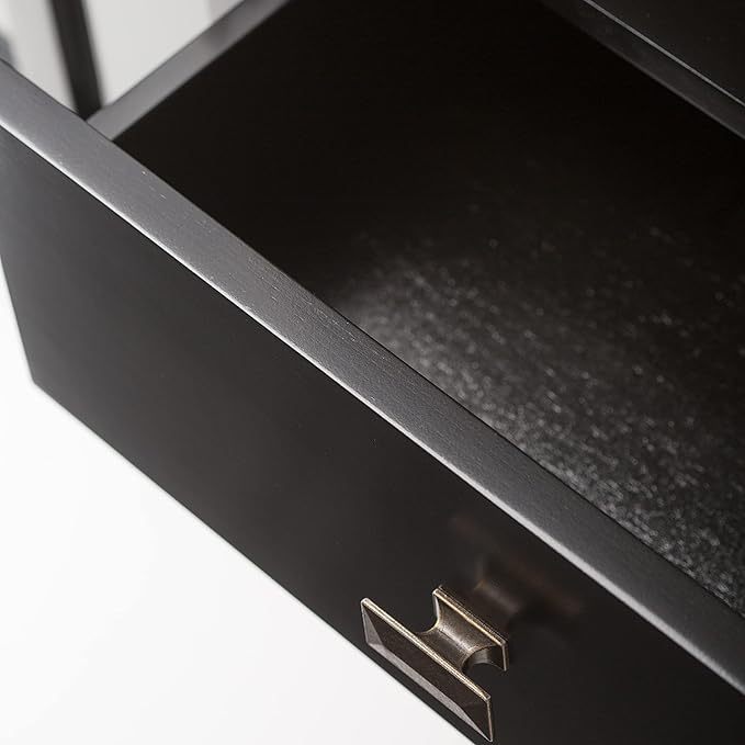 SIMPLIHOME Artisan SOLID WOOD 53 Inch Wide Transitional TV Media Stand in Black for TVs up to 60 Inches, For the Living Room and Entertainment Center