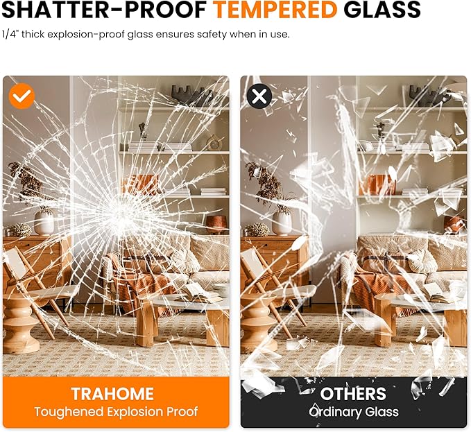 Bathroom Vanity Mirror for Wall, 20" x 30" Metal Framed Rectangular Bathroom Wall Mirror for Over Sink, HD Shatterproof Glass, Hangs Horizontally or Vertically(Gold)