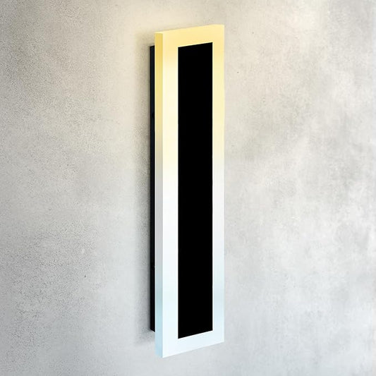 ASD LED 24" Long Wall Mount Light Fixture, Outdoor & Indoor Linear Sconce | 3CCT, Dimmable, Waterproof, Anti-Rust, ETL Listed | 24W 2000LM 3000-5000K 100-277V | Exterior Porch Lighting | Black