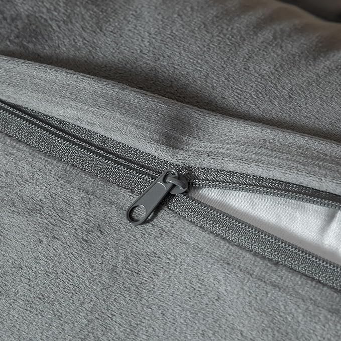 Yaertun Pack of 2 Chenille Textured Decorative Throw Pillow Covers Accent Solid Cushion Cover Soft Cozy Pillow Case with Velvet Back for Couch Sofa Bed Living Room 16x16 Inch Dark Grey