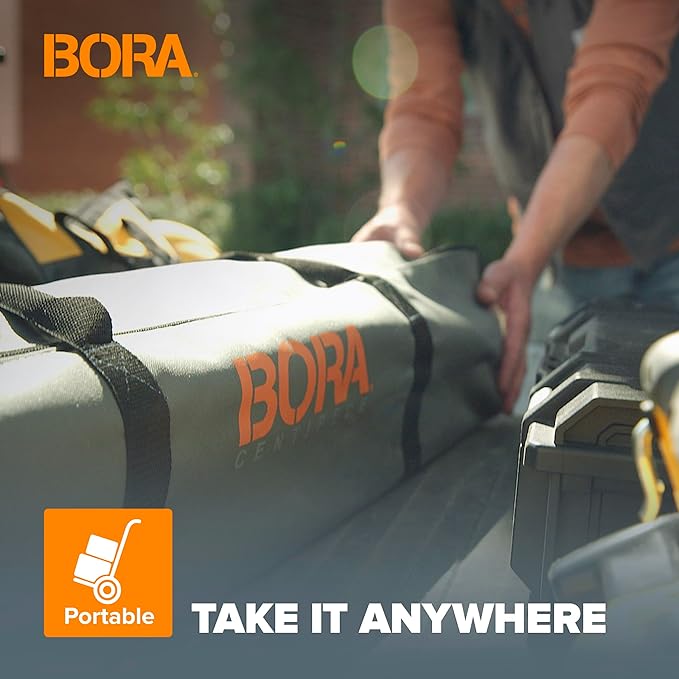 Bora Centipede 2 ft. L x 4 ft. W x 2.5 ft. H Folding Work Table Steel 1500 lb. capacity Gray/Yellow