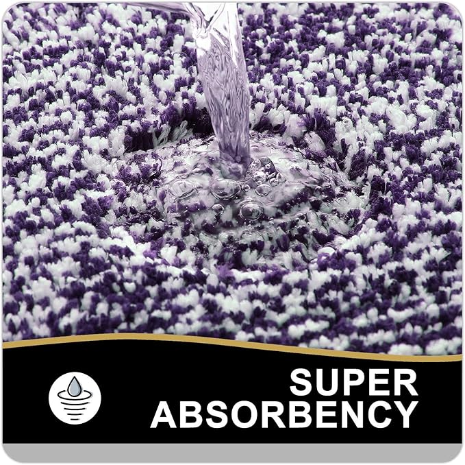 OLANLY Bathroom Rugs 24x16, Extra Soft and Absorbent Microfiber Bath Mat, Non-Slip, Machine Washable, Quick Dry Shaggy Bath Carpet, Suitable for Bathroom Floor, Tub, Shower (Small, Purple)