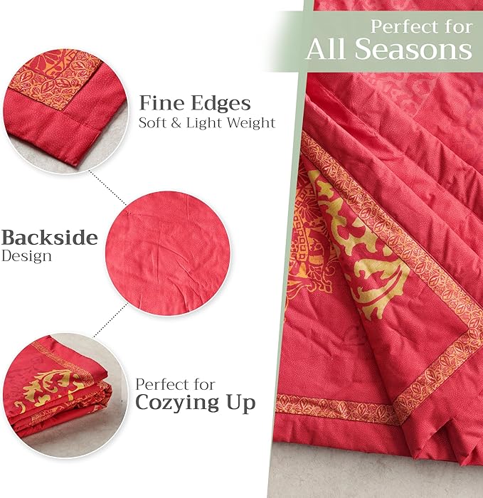 Maison d' Hermine Throw Blanket for Couch Lightweight Soft Warm Breathable Cotton Throw Blankets for Bed Girls Boys Women Men Gifts Sofa Travel Living Room Chair Bedding (60"x80", Versailles)