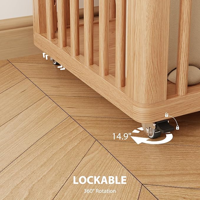 Coat tree freestanding heavy duty，Wooden coat rack freestanding for Entrance, Bedroom, Living room(Natural)