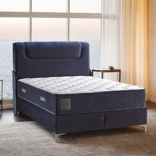 Ottomanson King 12” Firm Hybrid Mattress - Made in USA - Premium Support & Durability - Individually Pocketed Coils & CertiPUR-US Foam - Fiberglass-Free - Bed in a Box