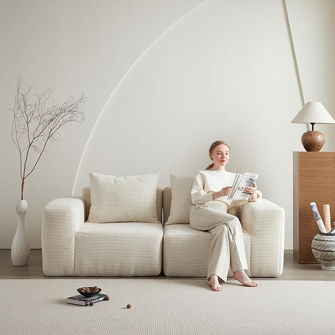 Futon Sofa Bed, Sectional Small Couch, Sleeper Sofa, Loveseat, Modern Futon Couch, Sofa Cama, Couches for Living Room, Bedroom, Beige