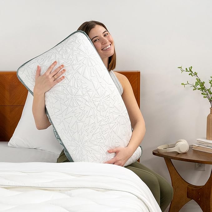 Bedgear Storm King Performance Pillow - Size 1.0 - Cooling Bed Pillow for Hot Sleepers - Medium Pillow for All Sleep Positions, Hypoallergenic, Washable & Removable Cover - 20" W x 36" L x 5.25"