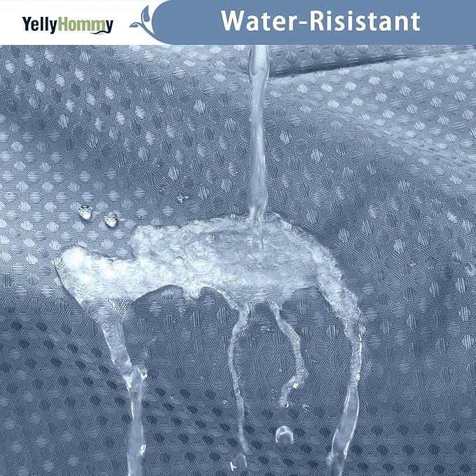 YellyHommy No Hook Shower Curtain with Snap in Liner Set Less Waffle Shower Curtain for Bathroom (Sky Blue, 81" L x 72" W)