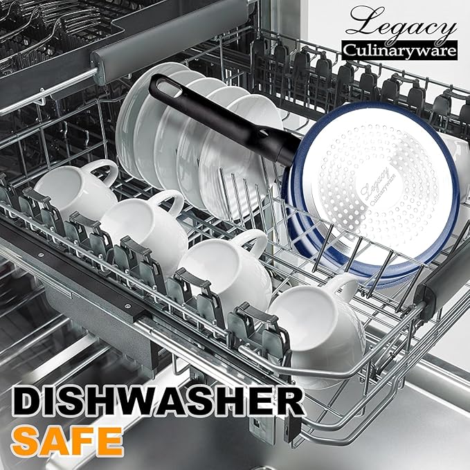 Nonstick Sauce Pan with Lid,2QT small pot, PFOA Free,Kitchen Pots Induction Pot,Blue