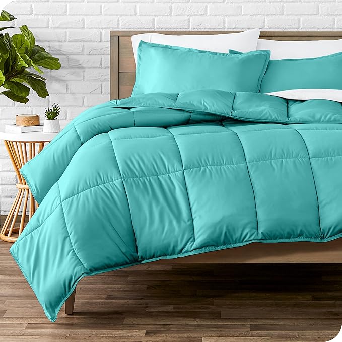 Bare Home Comforter Set - Twin/Twin Extra Long Size - Ultra-Soft - Goose Down Alternative - Premium 1800 Series - All Season Warmth (Twin/Twin XL, Turquoise)