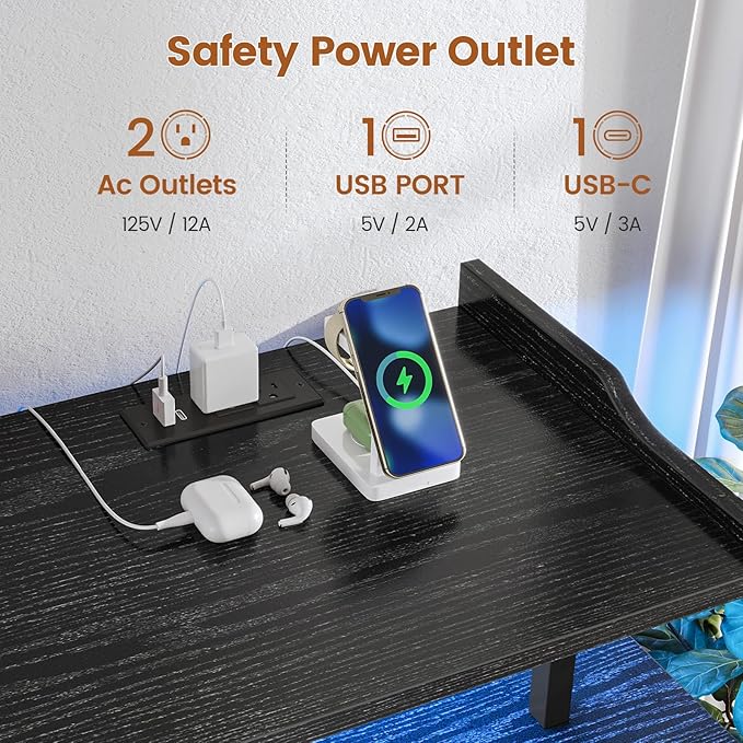 12 Drawers TV Stand Dresser for 65/70 inch TV, Entertainment Center with LED Lights & Power Outlets, 63" Large LED TV Stand, TV Console for Bedroom