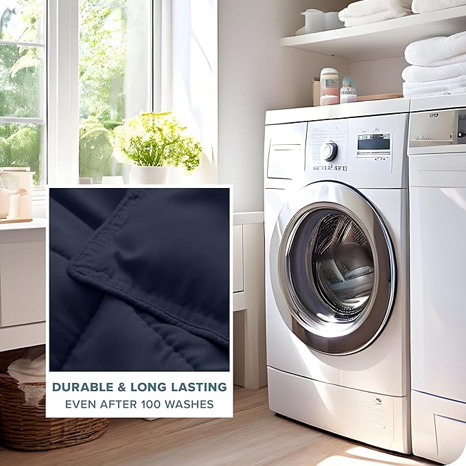 Bare Home Comforter Set - Oversized King Size - Ultra-Soft - Goose Down Alternative - Premium 1800 Series - All Season Warmth (Oversized King, Midnight Blue)