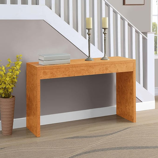 Convenience Concepts Northfield Hall Console Table 48" - Modern, Minimalist Narrow Sofa Display Accent for Contemporary Living Room, Entryway, or Hallway, Light Burl