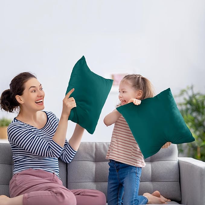 Utopia Bedding Throw Pillows Insert (Pack of 2, Dark Teal) - 16 x 16 Inches Bed and Couch Pillows - Indoor Decorative Pillow