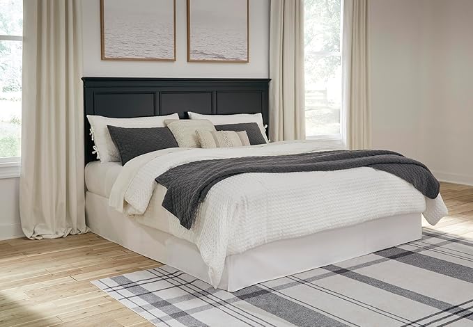 Signature Design by Ashley Lanolee Classic Panel Headboard, King/California King, Black