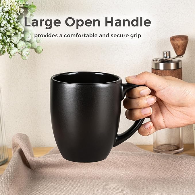 GBHOME 16oz Coffee Mugs Set of 6, Large Ceramic Coffee Mugs for Man, Woman, Dad, Mom, Modern Coffee Mugs Set with handle for Tea/Latte/Cappuccino/Milk/Cocoa. Dishwasher&Microwave Safe,Multi-Color