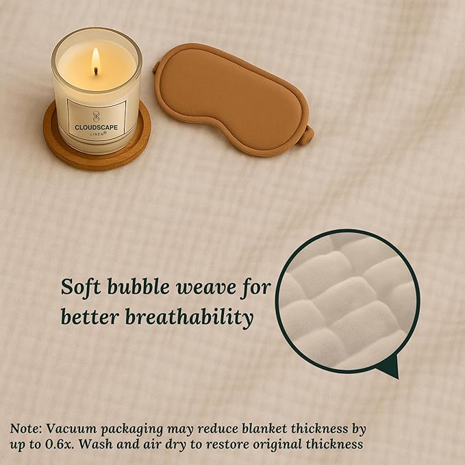 Soft 4 Layer Muslin Blanket Twin Size, 100% Cotton Blanket for Couch, Bed, Sofa, Pre-Washed Gauze, Best for Summer, 68x92, Beige Fog