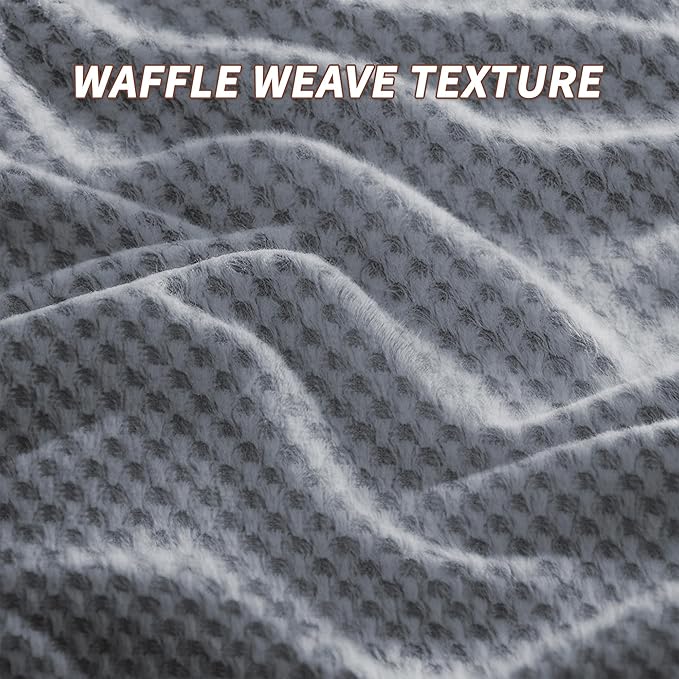 Oversized Dual Motor Power Lift Recliner for Adults, Electric Lift Chair with Heating and Massage, Waffle Fabric Electric Recliner Chair with Side Pockets, Wide Recliner for Living Room