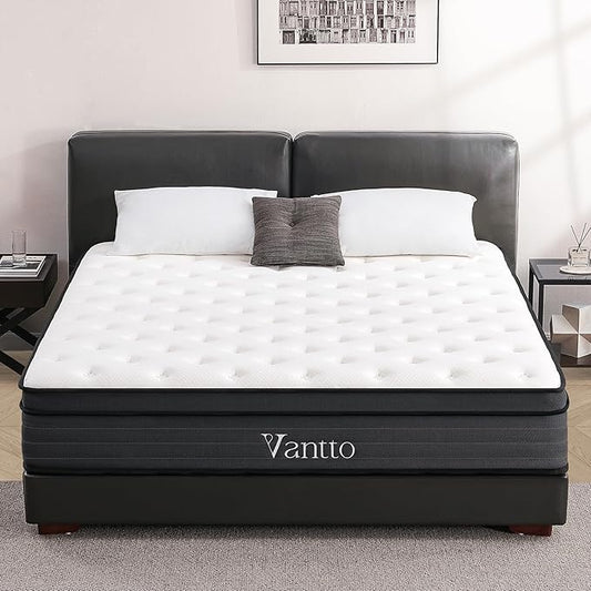 Twin Size Mattresses, 10 Inch Hybrid Memory Foam Individual Pocket Springs Twin Bed Mattress in a Box with Pressure Relief, Motion Isolation, CertiPUR-US, 100 Nights Trial