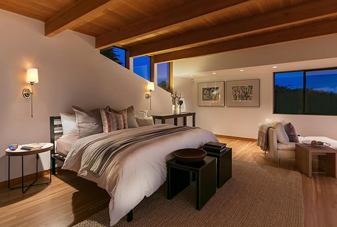 Antique Finish Sconce Wall Lighting Fixture with White Fabric Shade, E26 Hardwired Indoor 1-Light Wall Mounted Lamp for Living Room Bedside Nightstand Light Vanity Bathroom