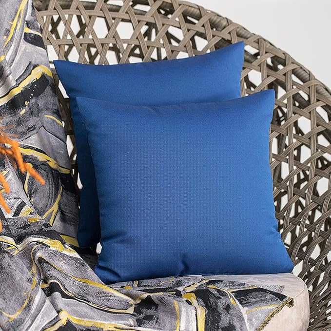 JMGBird Patio Pillows Outdoor Waterproof Set of 2 Outdoor Pillows with Inserts included18×18 Inch Outdoor Pillow for Patio Furniture