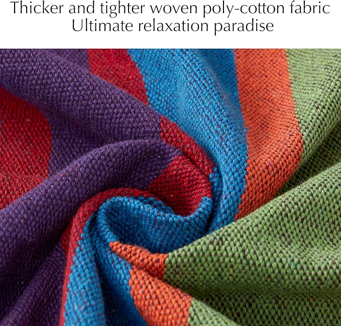 PNAEUT Double Hammocks for Outside, Replacement Outdoor Tree Hammock for Indoor Patio Porch Garden (Tropical, Medium)