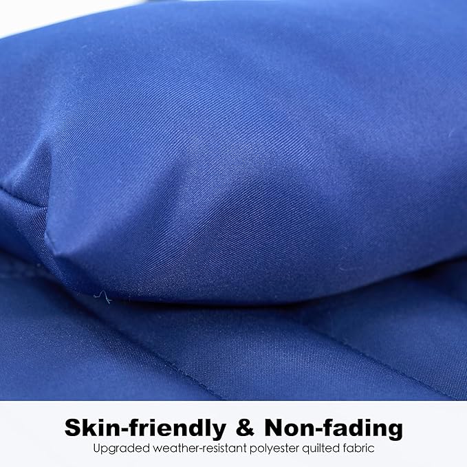 2 Person 12FT Hammocks for Outside, Double Quilted Fabric Outdoor Hammock with Spreader Bar, Large Removable Pillow, Storage Pockets, Carabiners, Max 475 lbs Capacity (Dark Navy)