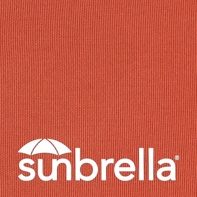 Outdoor Sunbrella Decorative Pillows with Triple Coconut Buttons Pack of 4, 16" x 16" Outdoor Pillow Set for Couch Bed Throw Patio Sofa, Canvas Melon/Cast Ash