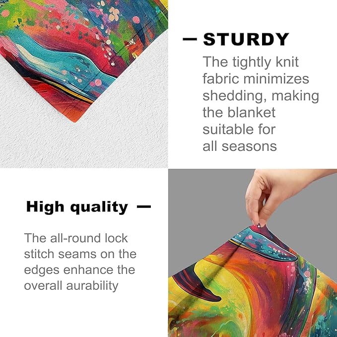 Dolphin Blanket for Women Adults, Flannel Dolphin Blankets Gifts, Dolphin Throw Blanket for Sofa Bed Living Room Soft Warm Cozy Dolphin Decor 50" x 60"