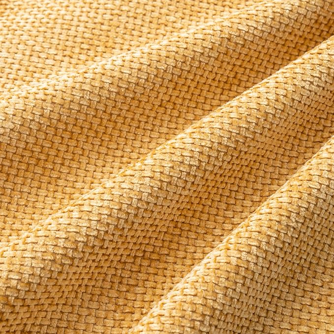 MIULEE Pack of 4 Couch Throw Pillow Covers 18x18 Inch Gold Soft Decorative Chenille Pillow Covers Farmhouse Accent Cushion Covers for Boho Home Decor Sofa Bedroom Living Room