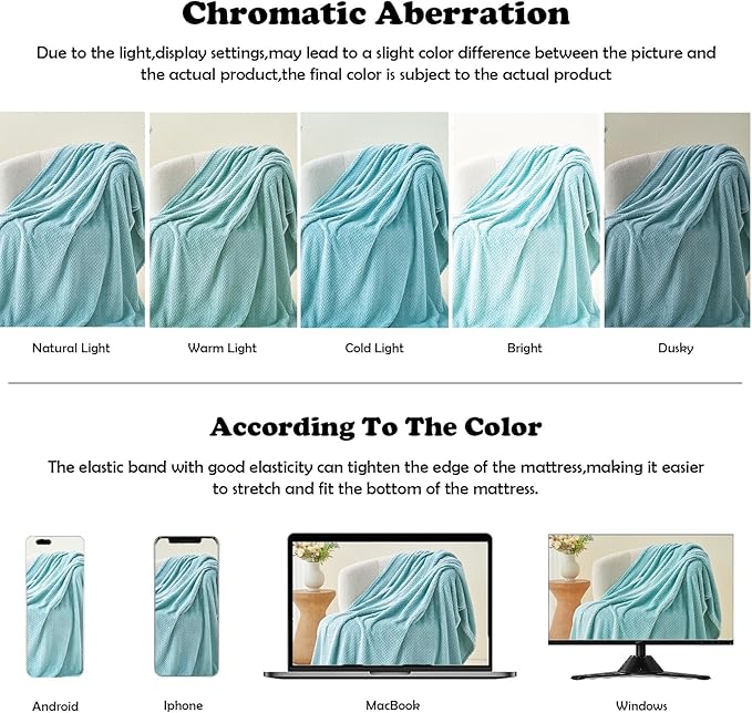 NEWCOSPLAY Super Soft Queen Blanket Mint Green Premium Silky Flannel Fleece Leaves Pattern Lightweight Bed Blanket All Season Use (Mint Green, Queen(90"x90"))